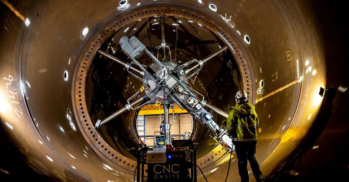 Goliath flange milling machine. Photo: CNC Onsite.