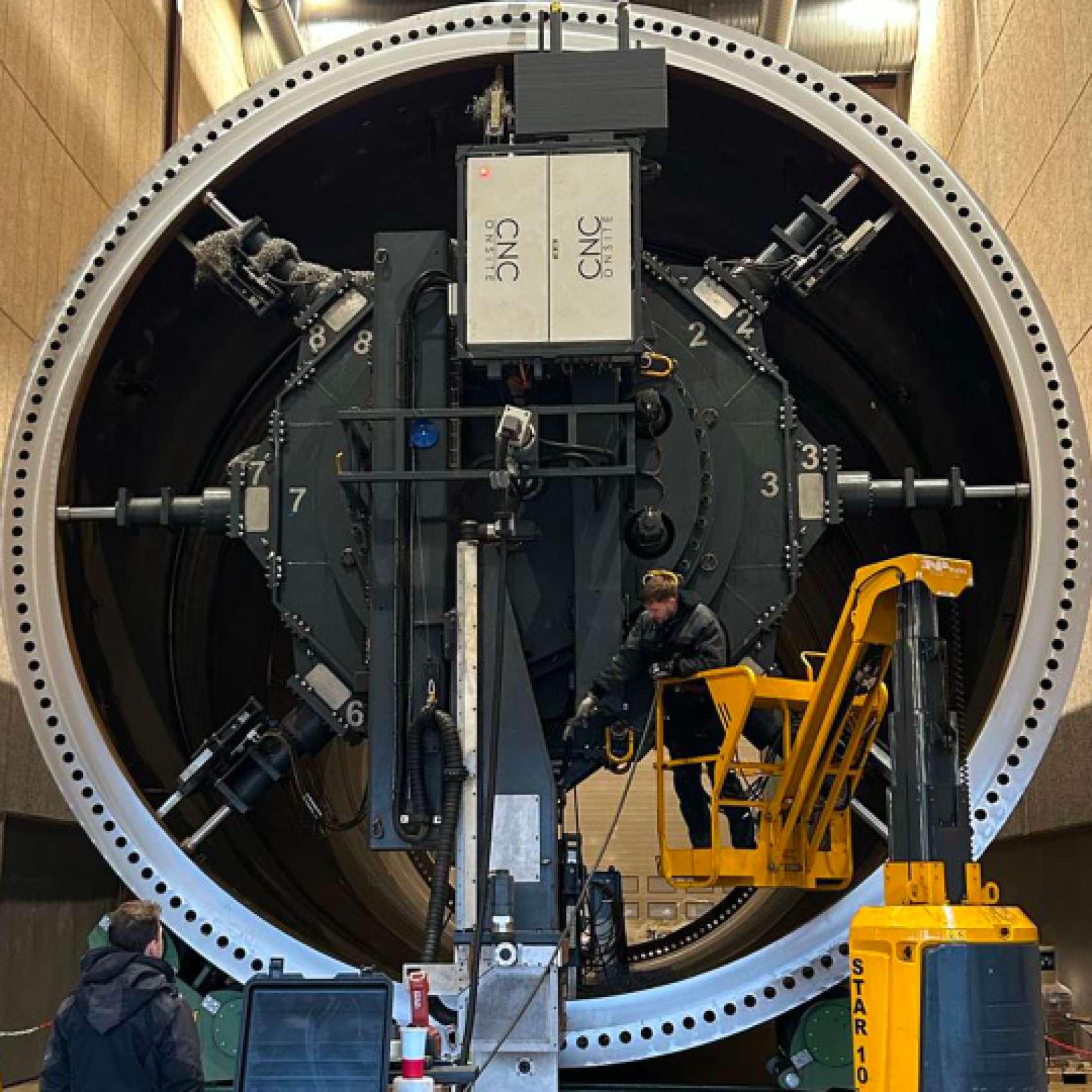 Goliath mills Vestas flanges with 7.5 m diameter small